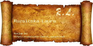 Ruzsicska Laura névjegykártya