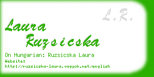 laura ruzsicska business card